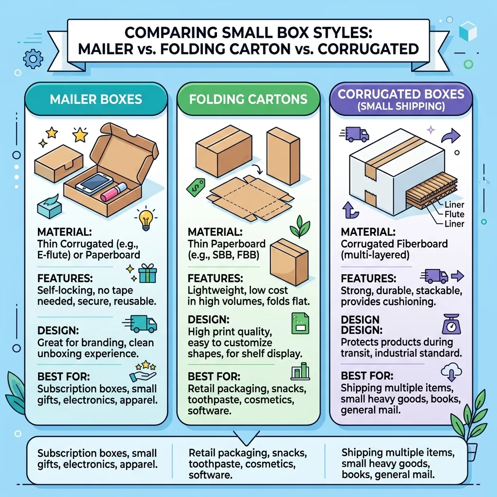 Box Styles Explained: Mailer vs. Rigid vs. Folding Carton vs. Corrugated