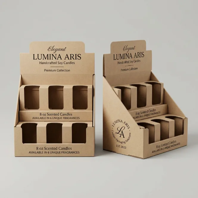 Custom printed candle display boxes with your logo