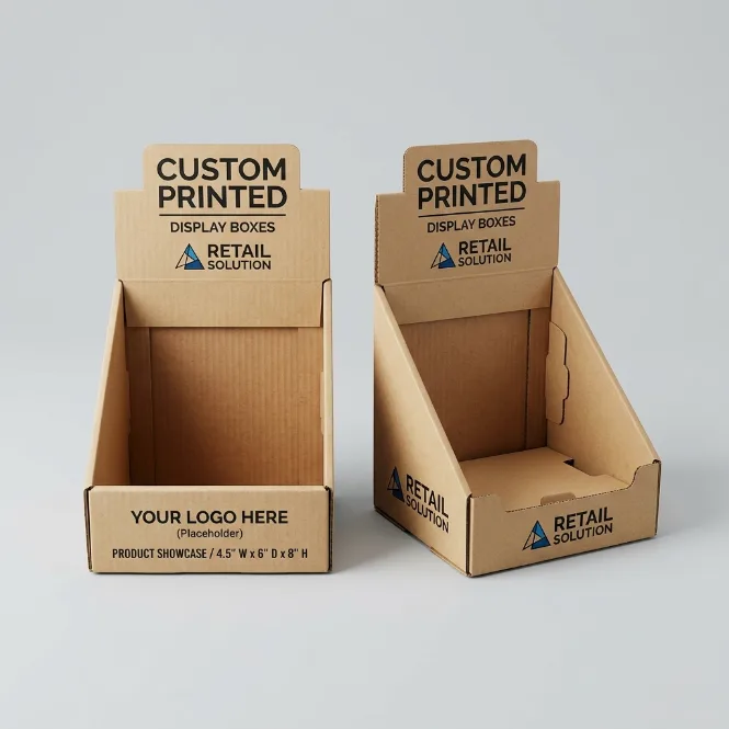 Custom printed cardboard display boxes with your logo