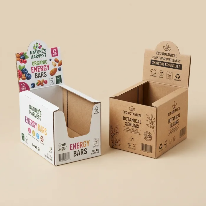 Custom printed counter display cardboard boxes with your logo