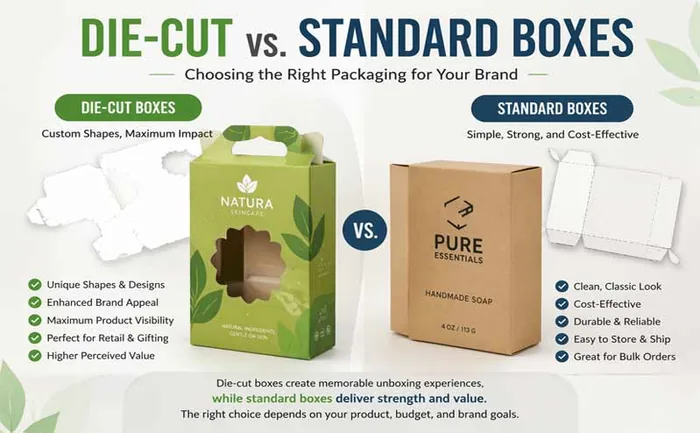 Custom die cut boxes by Packaging Vista