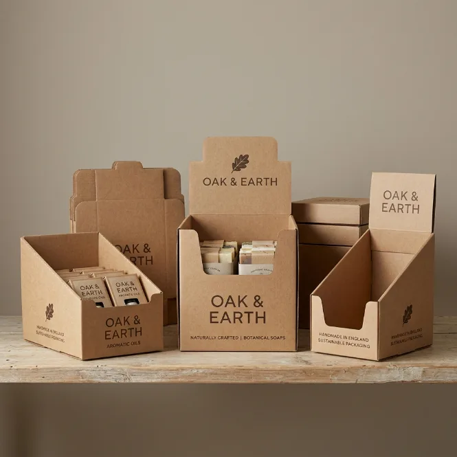 Custom printed kraft display boxes with your logo