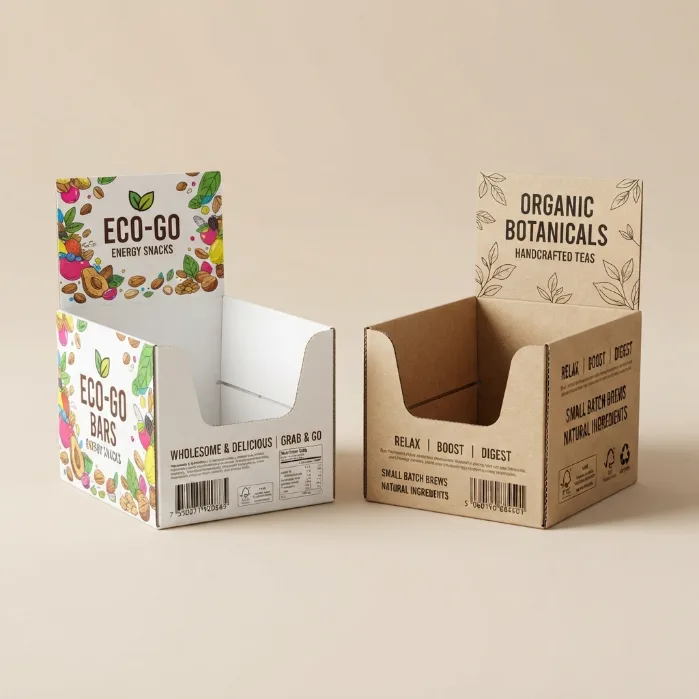 Custom printed pop-up display boxes with your logo