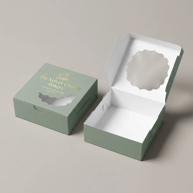 Custom printed window bakery boxes with your logo