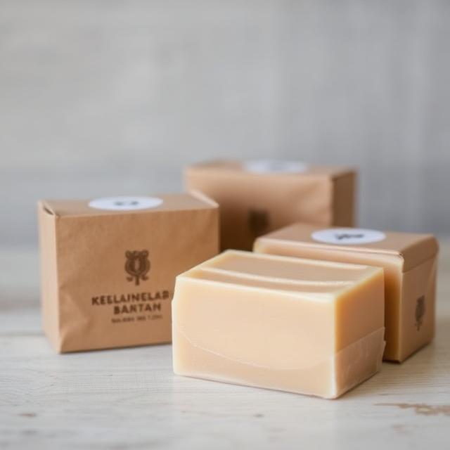 Handmade soaps in eco-friendly kraft packaging