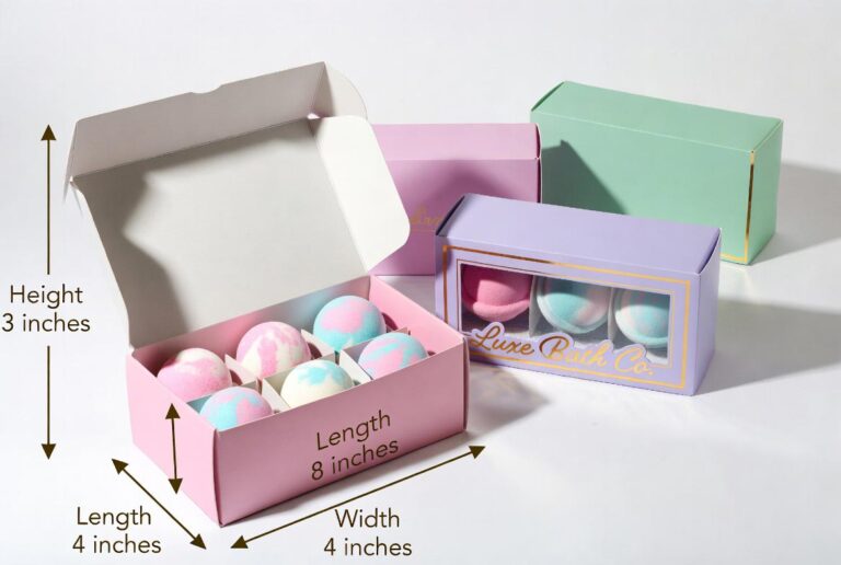 Custom Bath Bomb Boxes Dimension