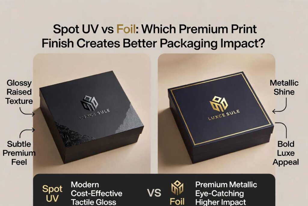 Spot UV vs Foil: Which Premium Print Finish Creates Better Packaging Impact?